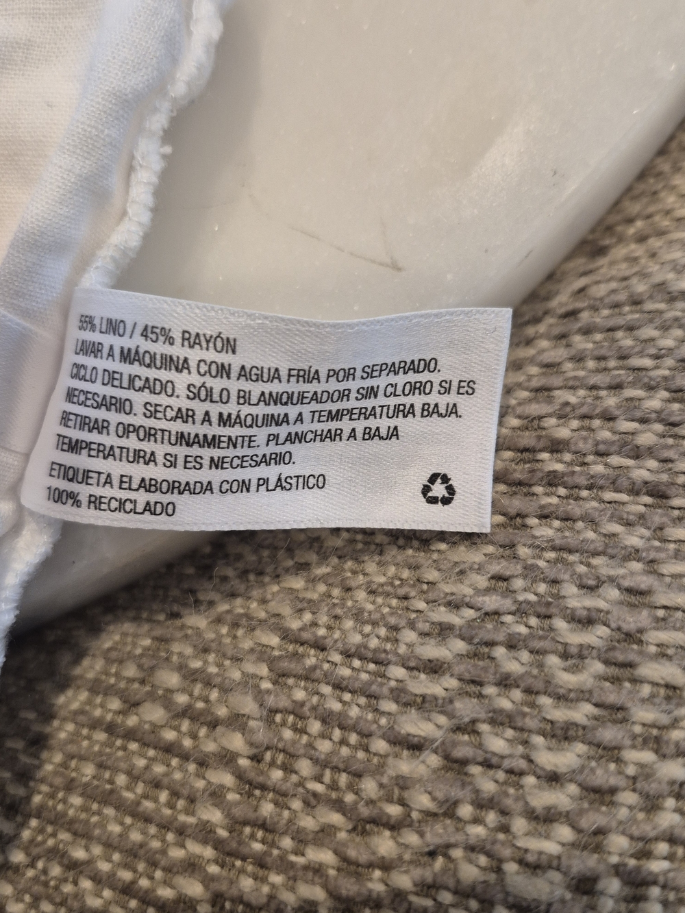 A new day White Linen Button-Front Crop Tank SIZE XS Linen/rayon - Picture 5 of 5